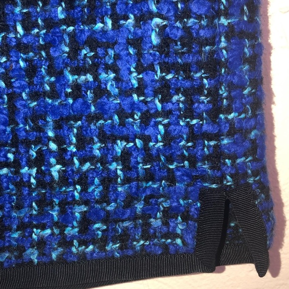 J. Crew postage Stamp Mini Skirt Indigo Tweed sz 0 - Picture 3 of 5